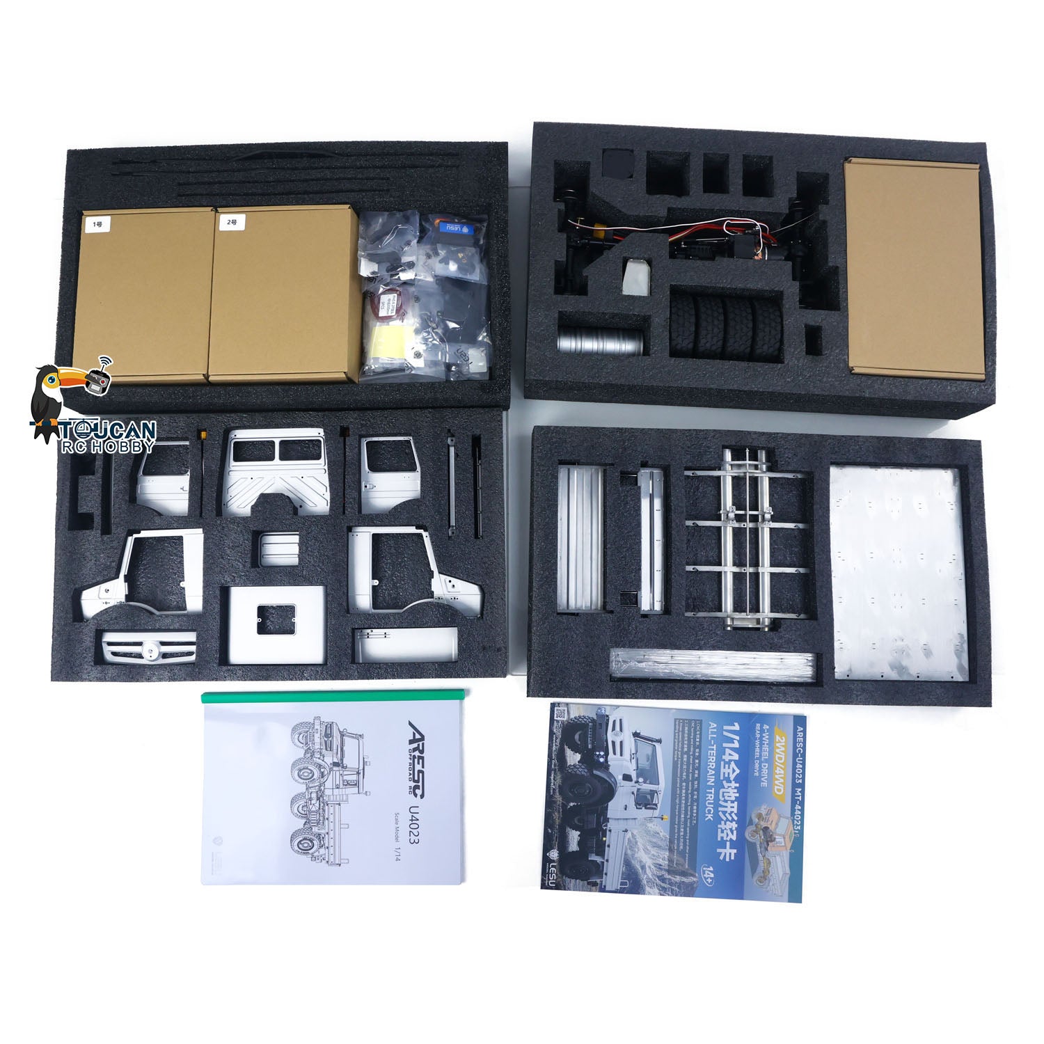 LESU U4023 1/14 metal RC all terrain light truck KIT assembly components