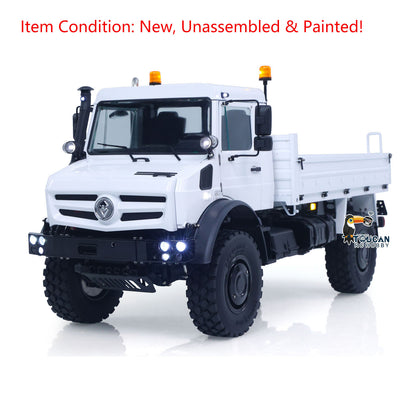LESU U4023 1/14 metal RC all terrain light truck white side view