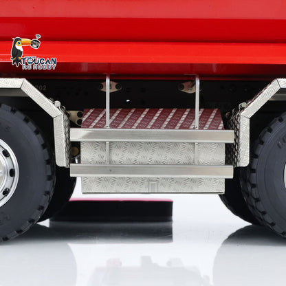LESU 1/14 RC MAN TGS 8x8 Tipper Truck Chassis Side Close‑Up, All‑Metal Axle, Suspension, Axle Differential Lock Mechanical Parts