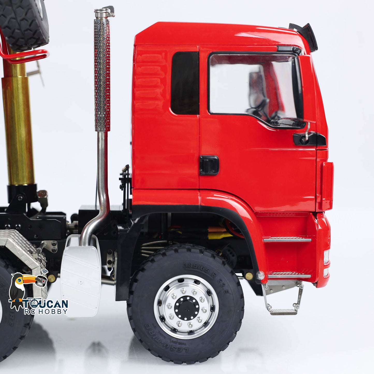 LESU 1/14 RC MAN TGS 8x8 Dump Truck Rear Close‑Up, Taillight, Rear Bumper, Heavy‑Duty Off‑Road Tire Set