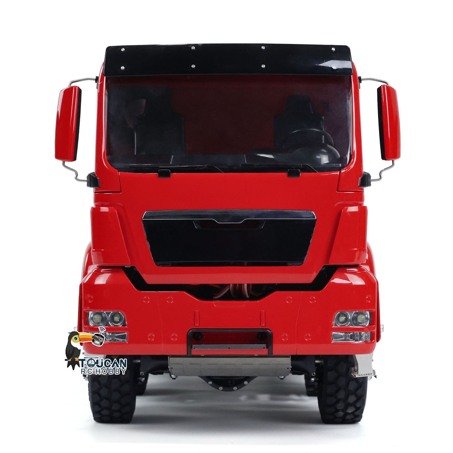 LESU 1/14 RC MAN TGS 8x8 Dump Truck Straight Rear View, U‑Shape Bucket Rear, Tail Lamp Assembly, All‑Metal Chassis