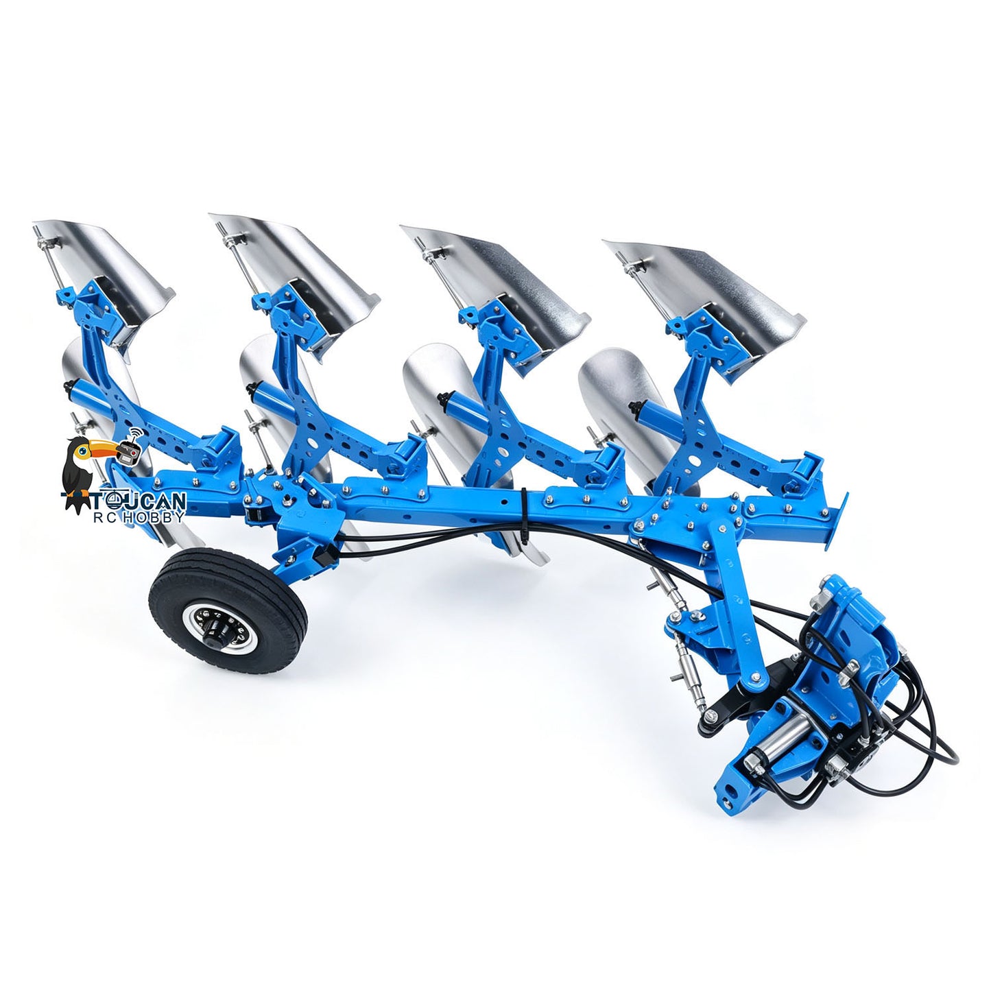 LESU 1/14 RC AT‑C0072 Reversible Plow With Flipped Plow Bodies, Hydraulic Rotation Demonstration, Overload Protection Mechanism, RC Tractor Attachment