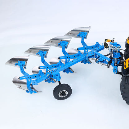 LESU 1/14 RC AT‑C0072 Hydraulic Reversible Plow Mounted On RC Tractor, Hydraulic Flipped Plow Body For Same‑Direction Continuous Plowing