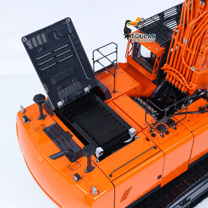 LESU 1/14 RC LR956 Excavator Open Top Cover Close‑Up, Modular Internal Layout, Heat Dissipation Structure, Multiple Openable Access Doors