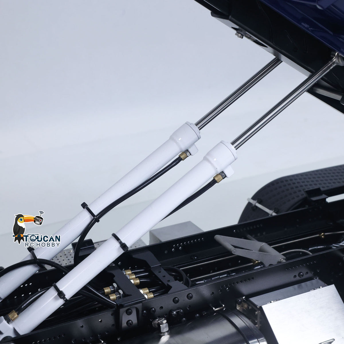 LESU 1/14 RC 8x8 Dump Truck Dump Hydraulic Cylinder Close‑Up, Brass Cylinder Assembly For Self‑Unloading And Full‑Unloading Movements