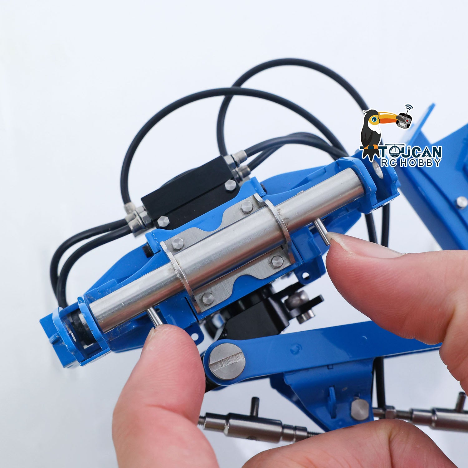 LESU 1/14 RC AT‑C0072 Reversible Plow Hydraulic Cylinder Close‑Up, Precision Hydraulic Drive Unit For 180 Degree Frame Flip