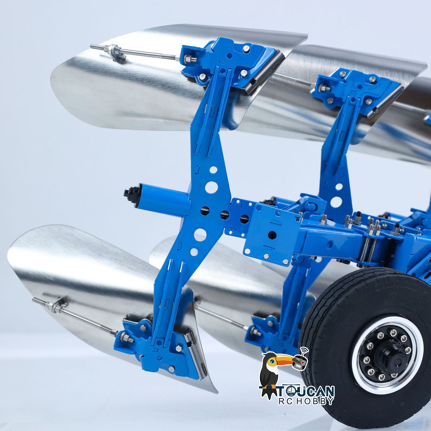 LESU 1/14 RC AT‑C0072 Reversible Plow Low‑Angle Shot, Support Wheel And Lower Plow Body Assembly, Anti‑Tipping Symmetrical Frame