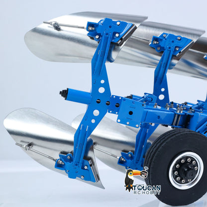 LESU 1/14 RC AT‑C0072 Reversible Plow Low‑Angle Shot, Support Wheel And Lower Plow Body Assembly, Anti‑Tipping Symmetrical Frame