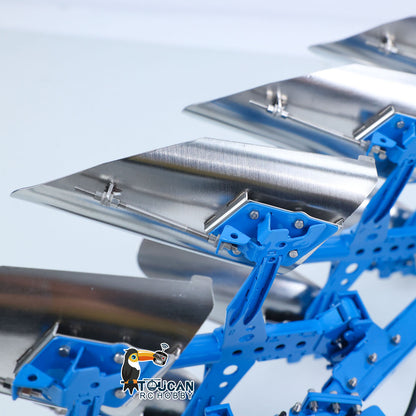 LESU 1/14 RC AT‑C0072 Reversible Plow Close‑Up Of Metal Plow Blades And Connecting Hinges, High‑Precision Metal Farm Implement Parts
