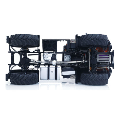 LikeRC U535Lite RC 4X4 Bare Metal Chassis Top‑Down View, Complete 4X4 Drivetrain & Suspension Assembly, Factory Pre‑Built