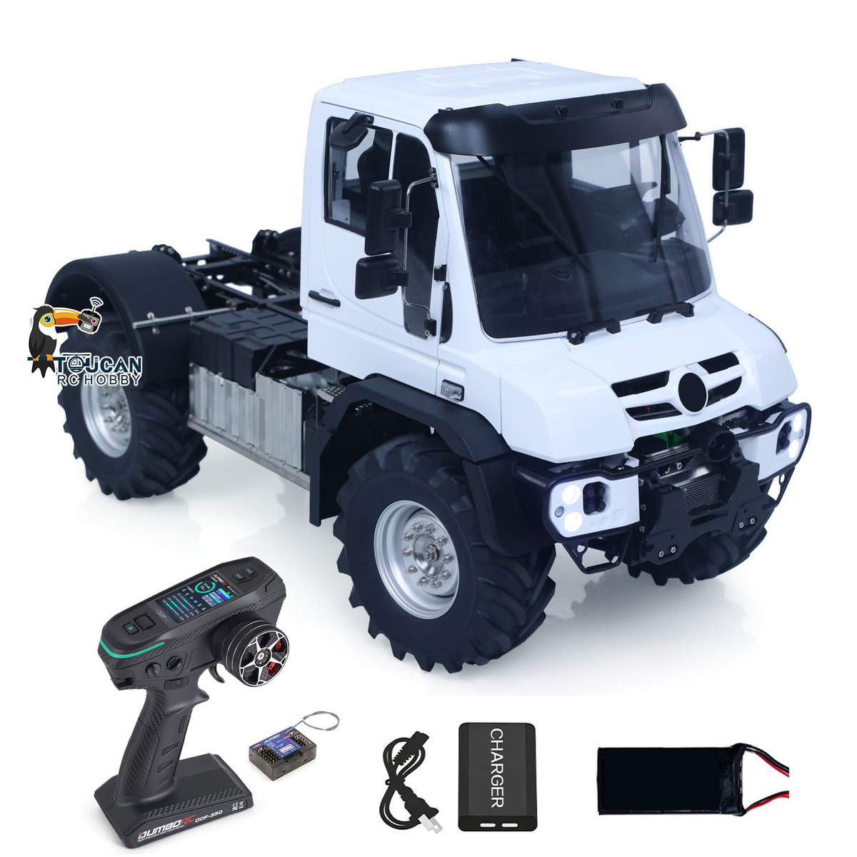 LikeRC U535Lite RC 4X4 Crawler Tractor Truck White Version, Complete Kit With Transmitter & Battery, Stainless Steel Drive Shafts
