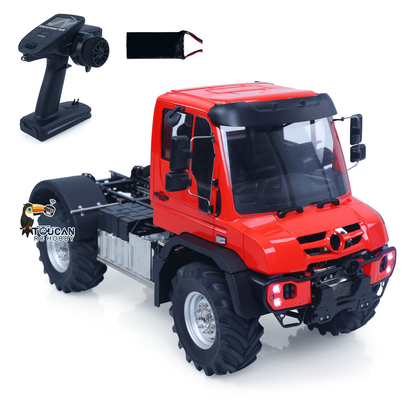 LikeRC U535Lite 1/14 RC 4X4 Off‑Road Tractor Truck Red Version, With Remote Controller, Detailed Simulated Cab Interior