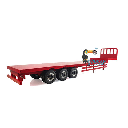 1/14 Metal Heavy 3Axle Steering Trailer Red