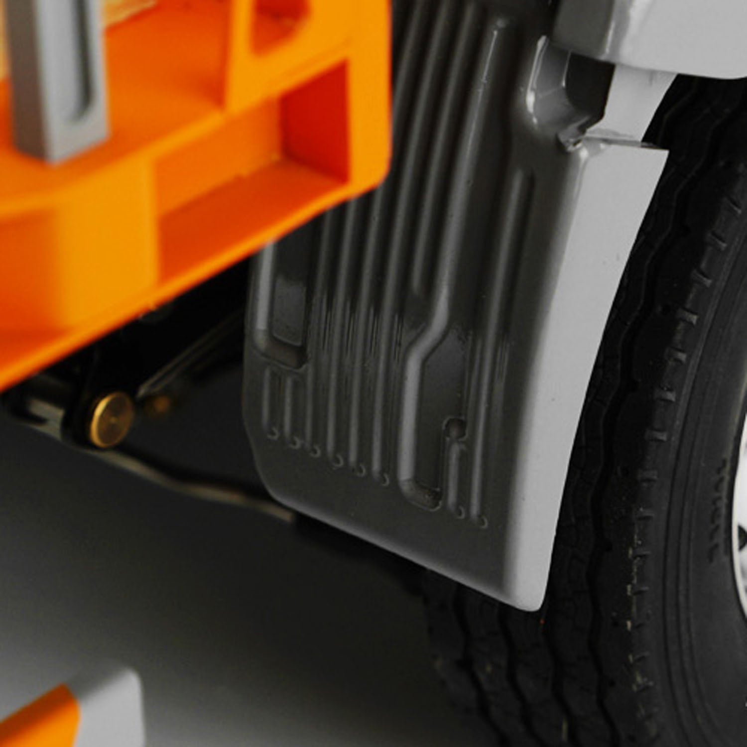 LS RC flatbed truck fender mudguard wheel arch metal detail close-up