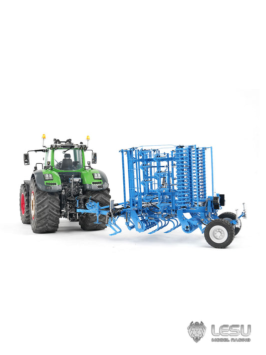 LS 1:14 metal hydraulic RC tractor A0018-AOUE-1050 front view Kompaktomat-K500 blue LED lights