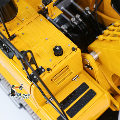 LS 1/14 RC PC500 Rock Arm Hydraulic Excavator, Opened Upper Deck Internal View, Hydraulic Pipeline And Mechanical Assembly Details