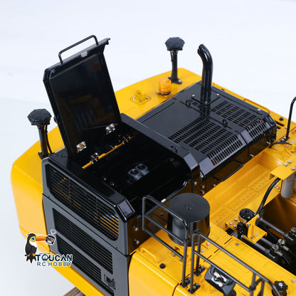 LS 1/14 RC PC500 Rock Arm Digger, Tilt‑Up Cabin View, Expose Swivel Platform Equipment Bay, Pre‑Assembled RC Construction Machinery