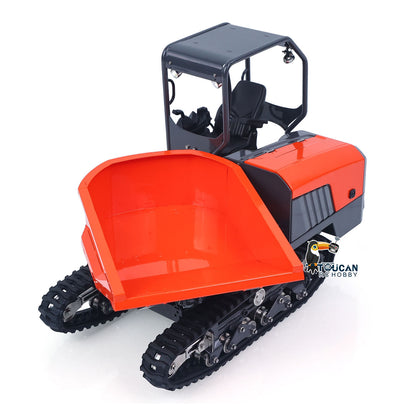 LS 1/14 RC Metal Hydraulic Tracked Dumper Aoue KC300HR‑5 Angled Static Full View Flat Bucket Rubber Track RC Crawler Dumper Pre‑Built Model