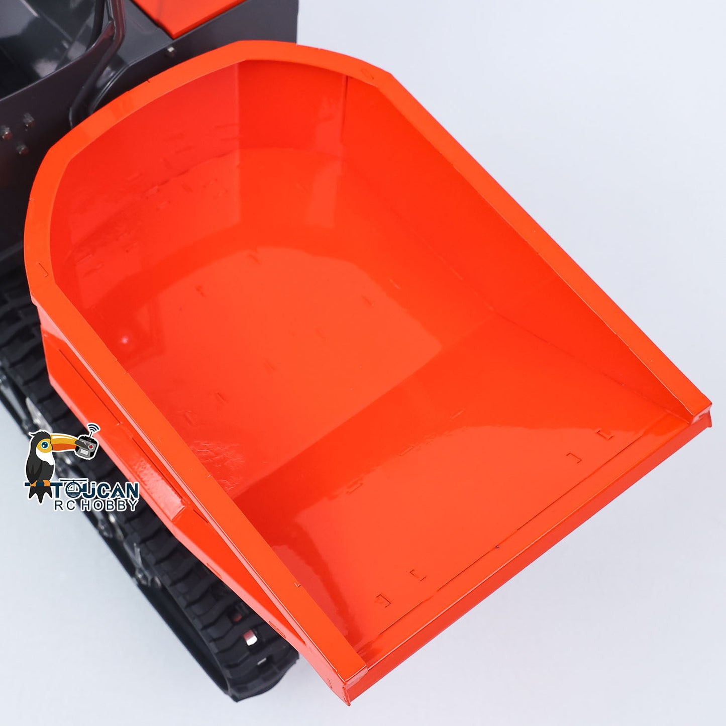 LS 1/14 RC Metal Hydraulic Tracked Dumper Aoue KC300HR‑5 Dump Bucket Inner Container Close‑up Hydraulic RC Tipper Cargo Bucket Detail