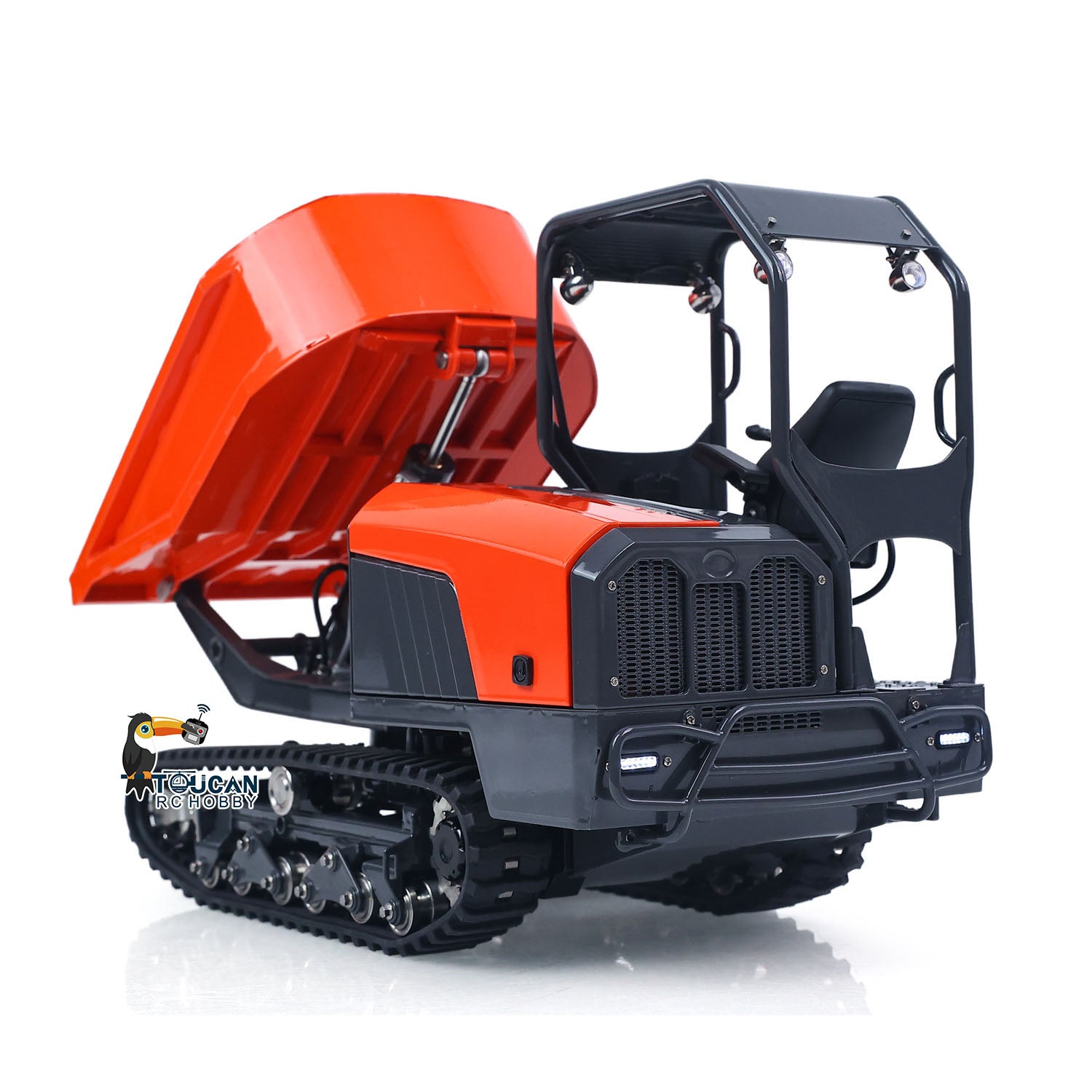 LS 1/14 RC Metal Hydraulic Tracked Dumper Aoue KC300HR‑5 Rear Oblique Discharge Tipping Pose Hydraulic RC Dumper With Rubber Tracks