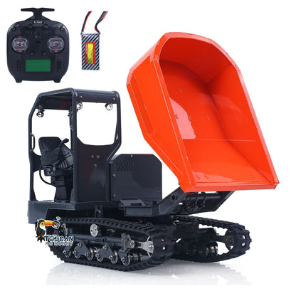 LS 1/14 RC Metal Hydraulic Tracked Dumper Aoue KC300HR‑5 Hydraulic Tipping Bucket Working Pose Rubber Track RC Mini Dumper Scale Construction Model