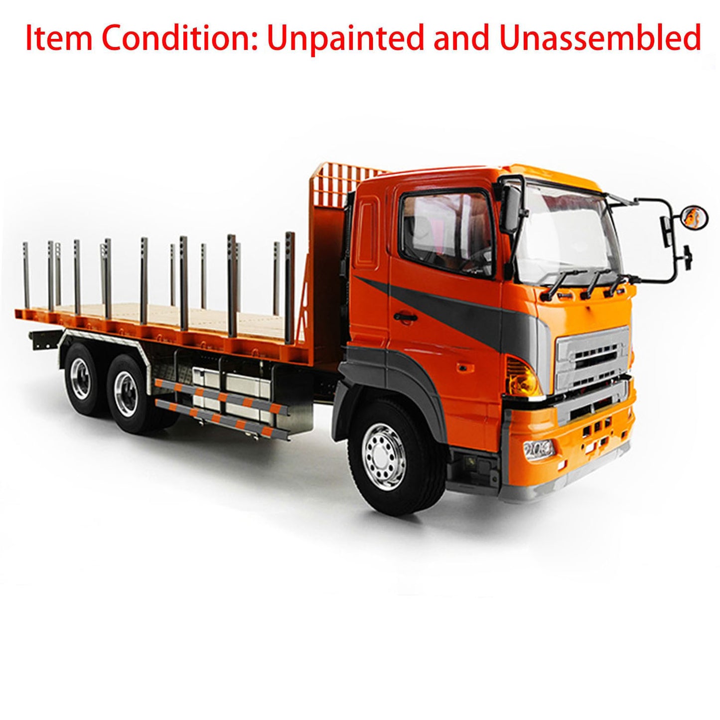 LS 1/14 RC truck rear view flatbed cargo fence bed model