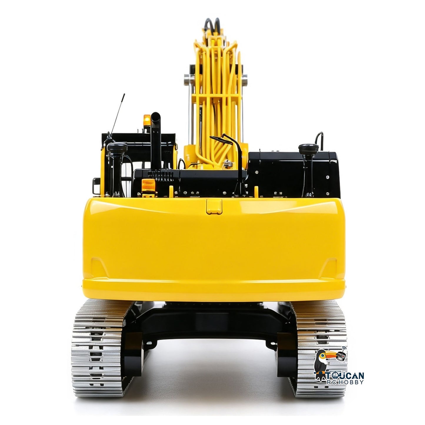 LS 1/14 RC Hydraulic Excavator PC500 Rear Counterweight View All‑Metal Chassis RC Hydraulic Digger Scale Construction Machine