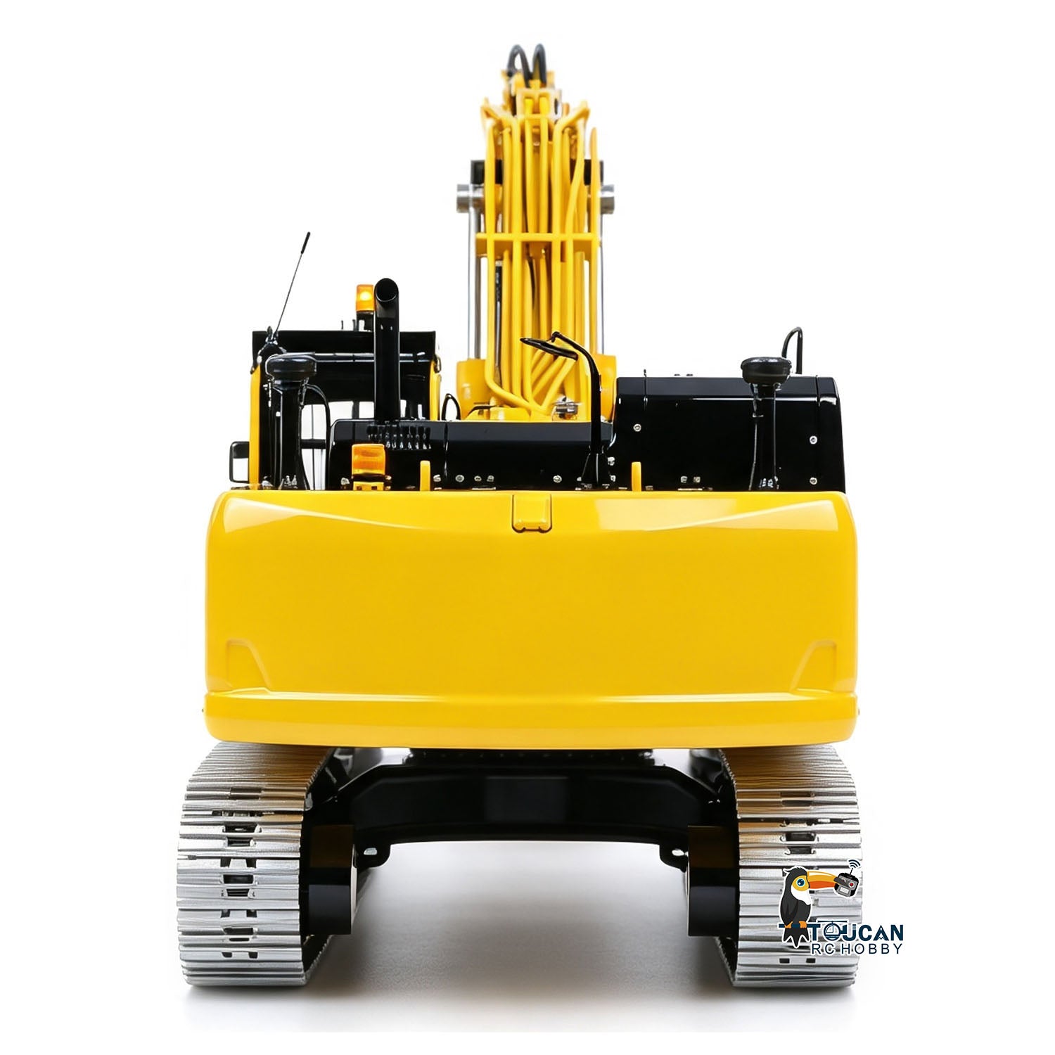 LS 1/14 RC Hydraulic Excavator PC500 Rear Counterweight View All‑Metal Chassis RC Hydraulic Digger Scale Construction Machine