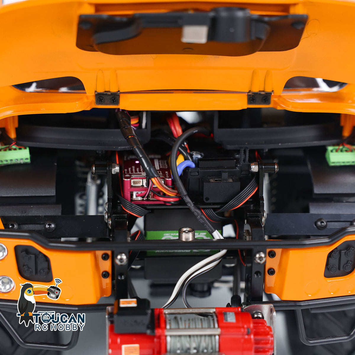 MD 1/10 RC Offroad Truck U423 Electronic Cabin Closeup, Servo, Light & Sound Module Layout
