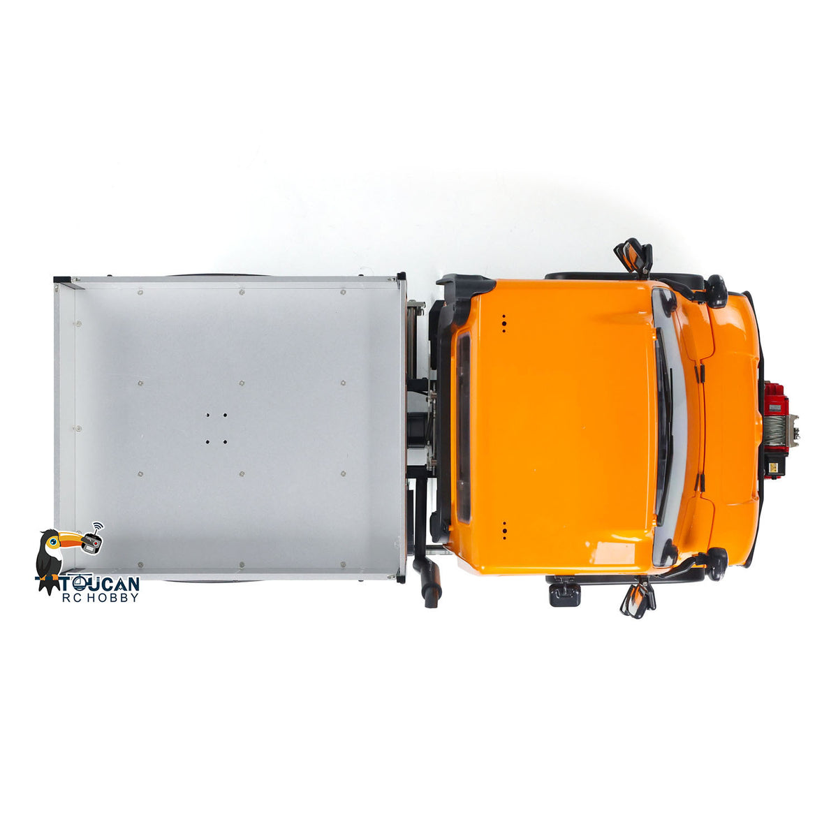 MD 1/10 RC 4X4 U423 Rear View, Metal Cargo Bed Tailgate Simulation