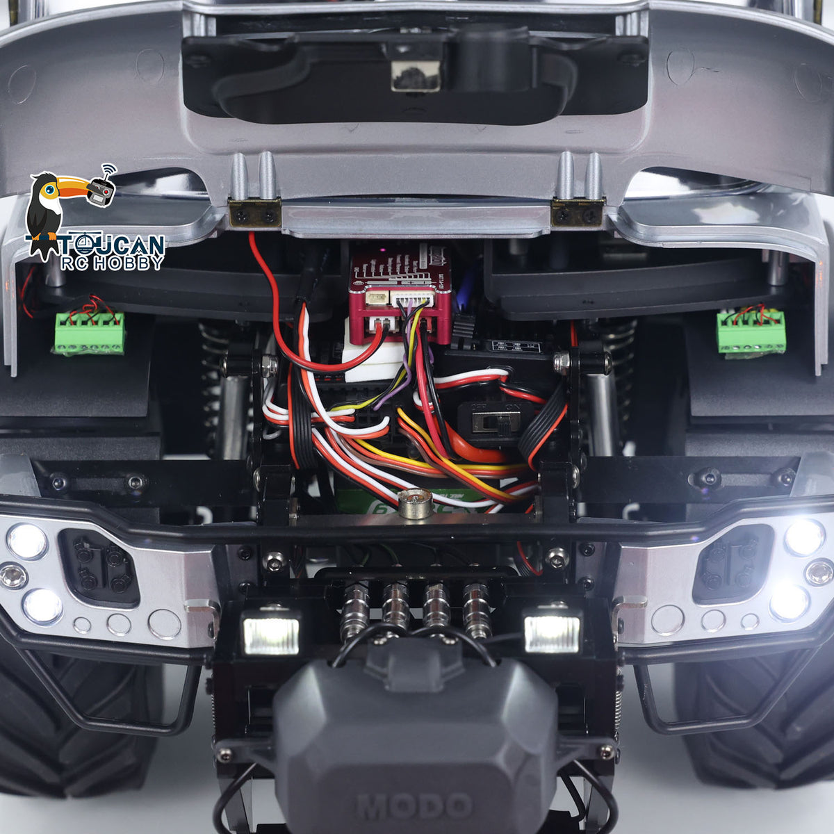 MD 1/10 RC Crawler U423 Chassis Electronic Closeup, Motor, ESC and Servo Wiring Layout