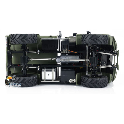 MD 1/10 RC Offroad Truck U423 Green Bottom Chassis View, Two-Speed Transmission & Diff Locks