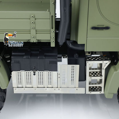 MD 1/10 RC Crawler U423 Frame Side Closeup, Metal Chassis and Simulation Accessories