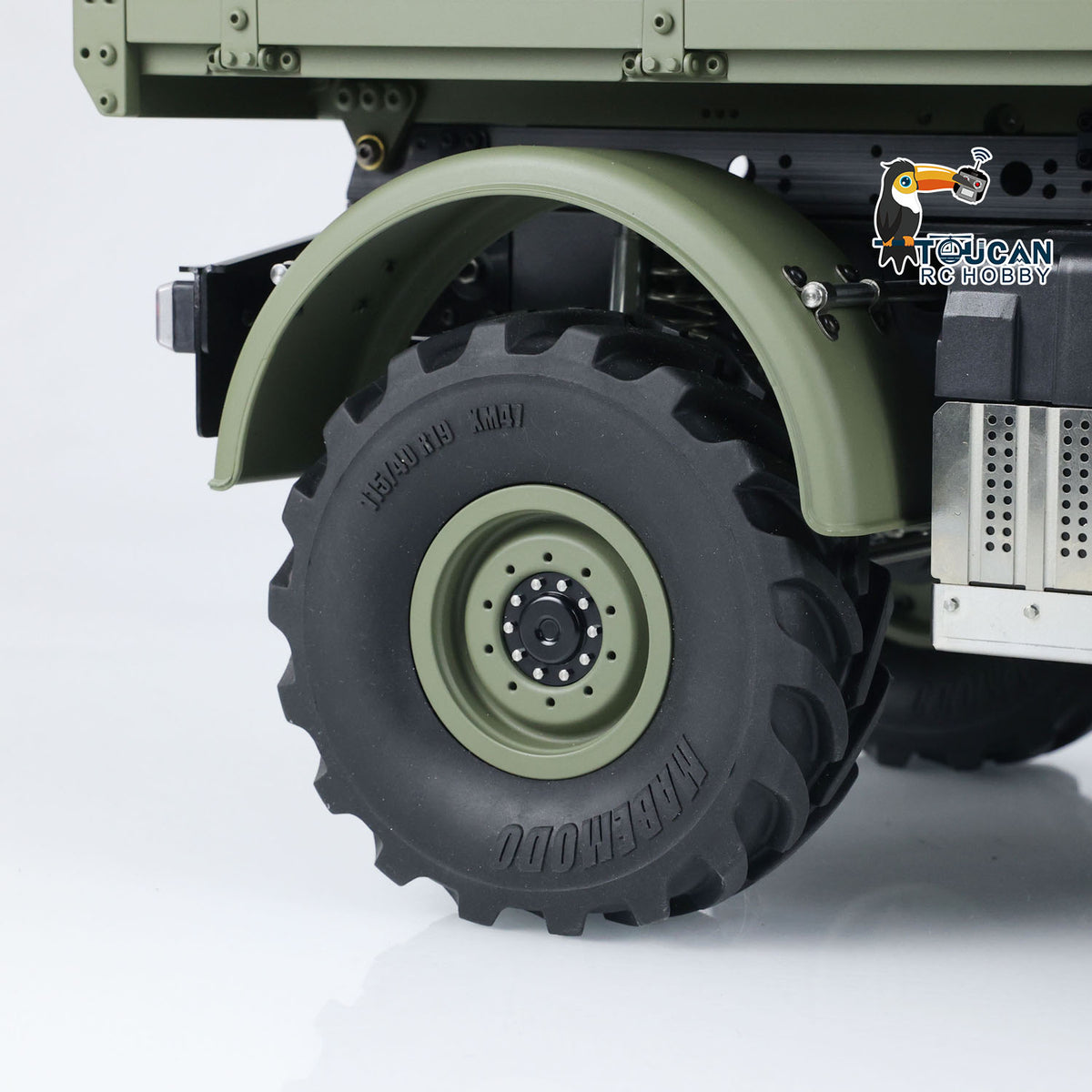 MD 1/10 RC 4X4 U423 Wheel Tire Closeup, Heavy-Duty Off-Road Rubber Tire Assembly