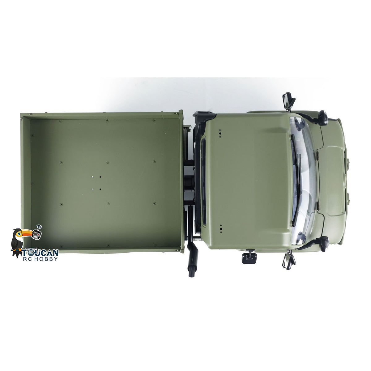 MD 1/10 RC Crawler U423 Green Top Down Overhead View, Pre-assembled Scale RC Truck