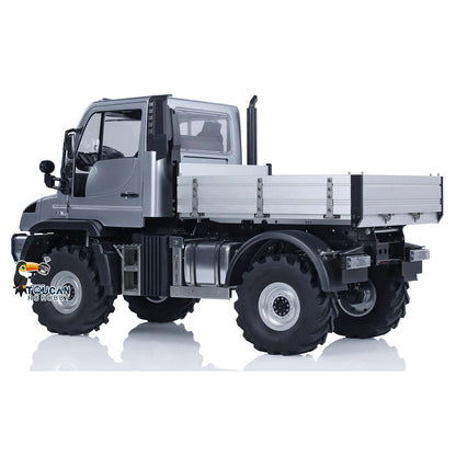 MD 1/10 RC Offroad Truck U423 Grey Side View, CNC Metal Front & Rear Axle Diff Locks