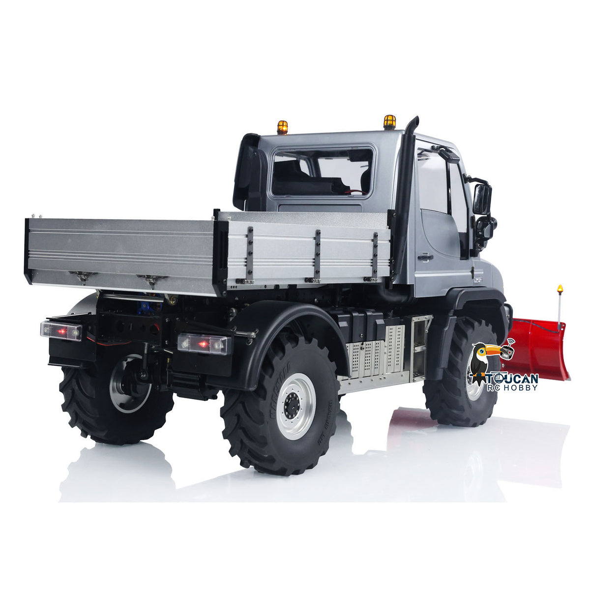 MD 1/10 RC 4X4 U423 Grey Rear Side View, Simulated Snorkel, Chimney and Wiper Details
