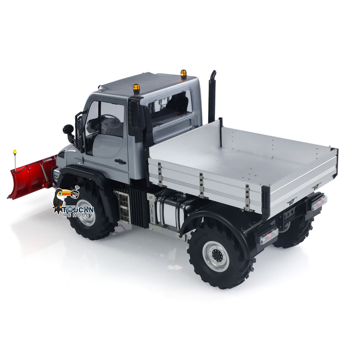 MD 1/10 RC 4X4 U423 Grey Crawler Side View, Waterproof Metal Gear Steering Servo