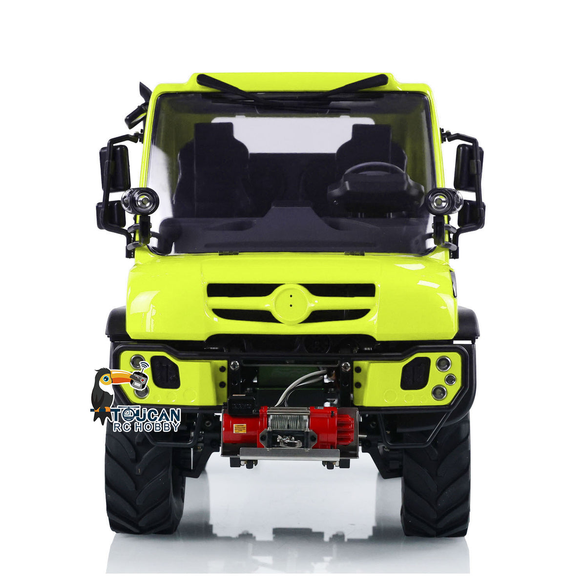 MD 1/10 RC 4X4 U423 Front Face Closeup, Simulated Mirror & Door Handle Details
