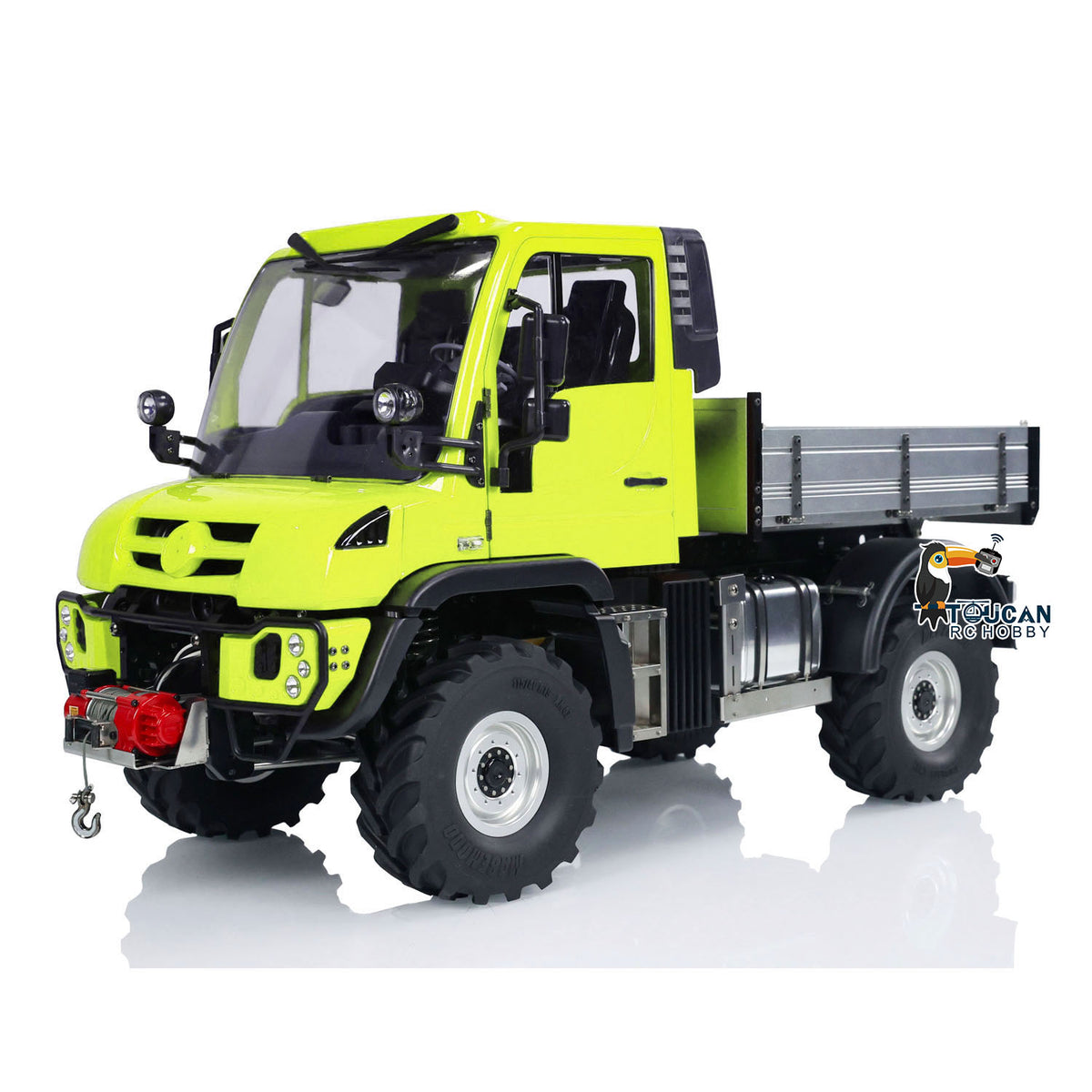 MD 1/10 RC Offroad Truck U423 Lime, Realistic Cab Details, Built-in Light & Sound System