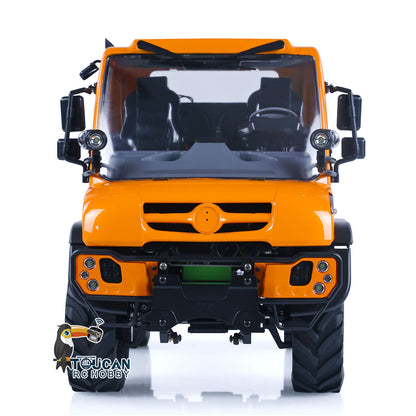 MD 1/10 RC Crawler U423 Orange Straight Front View, Realistic Front Bumper Details