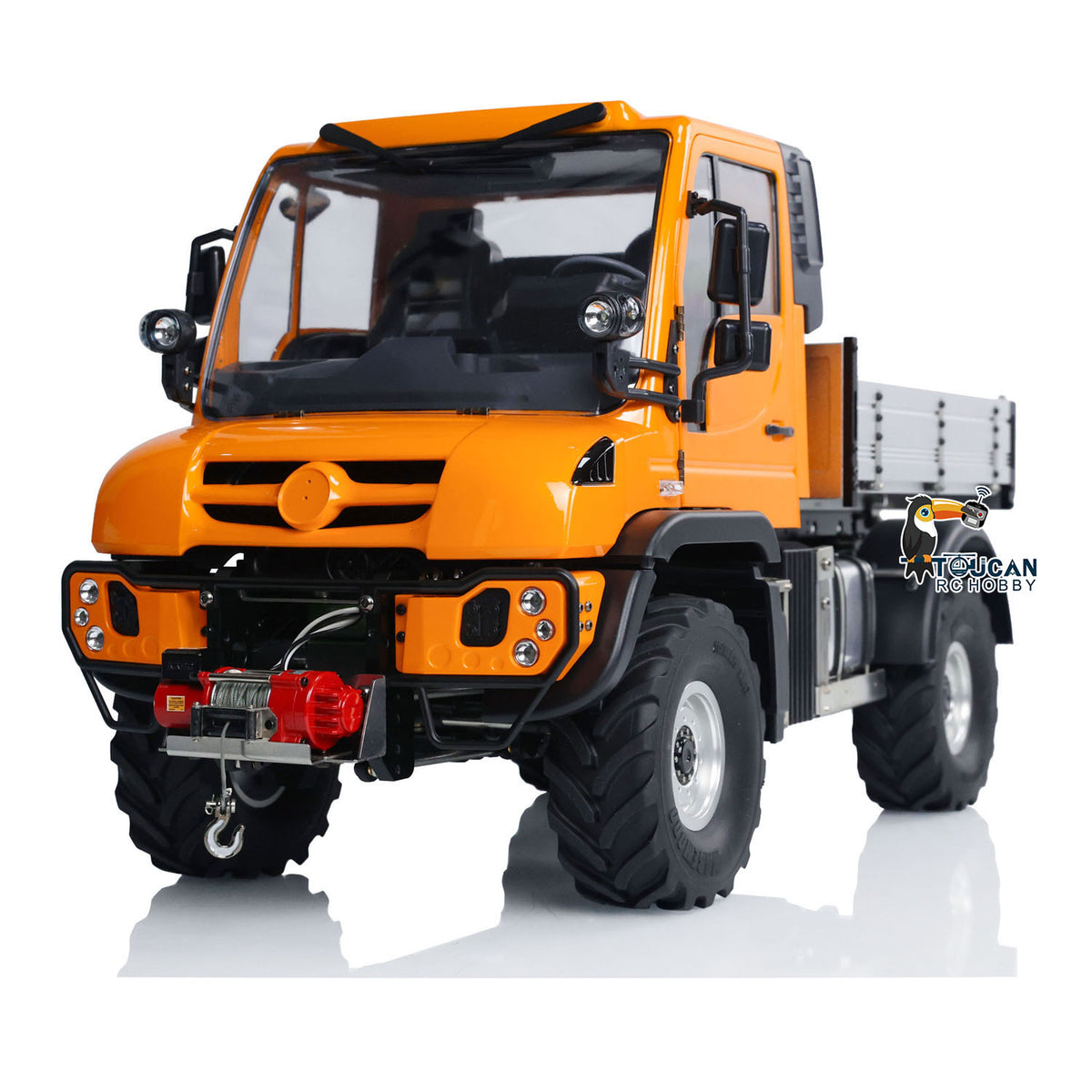 MD 1/10 RC 4X4 U423 Orange Crawler, 2-Speed Transmission, Waterproof Metal Gear Steering Servo