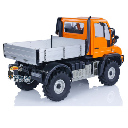 MD 1/10 RC Crawler U423 Orange Rear Oblique View, Tailgate and Body Shell Details