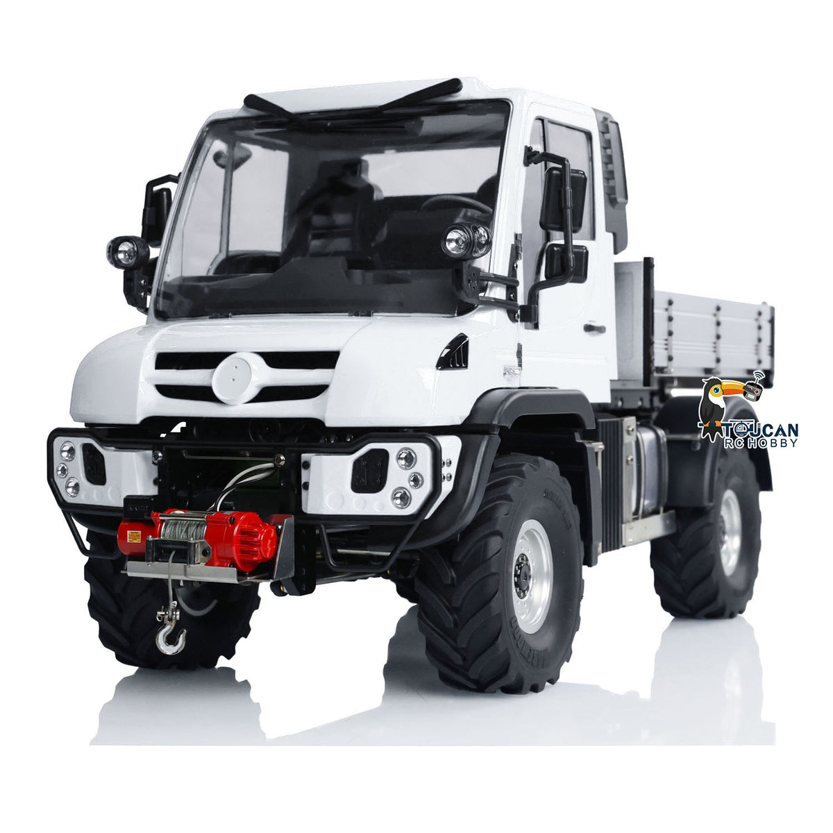 MD 1/10 RC 4X4 U423 White Crawler, Pre-Painted Assembled Model, CNC Metal Axle Differential Locks