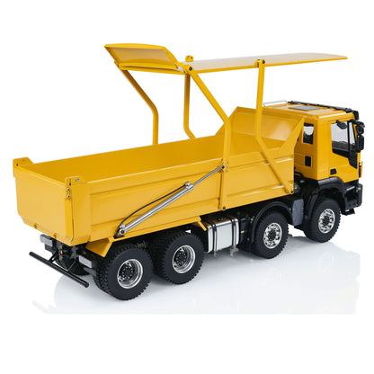 MD 1/14 8x8 metal hydraulic RC dump truck rear left view