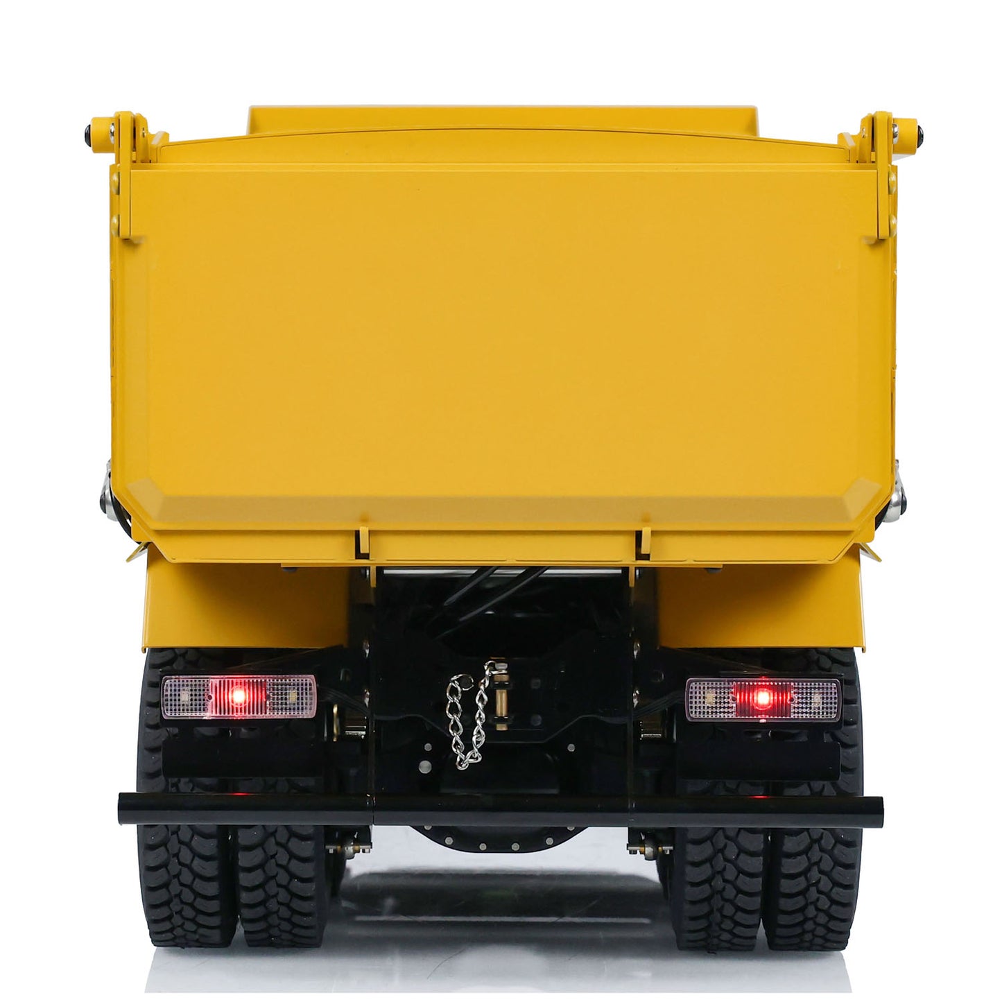 MD 1/14 8x8 metal hydraulic RC dump truck rear view