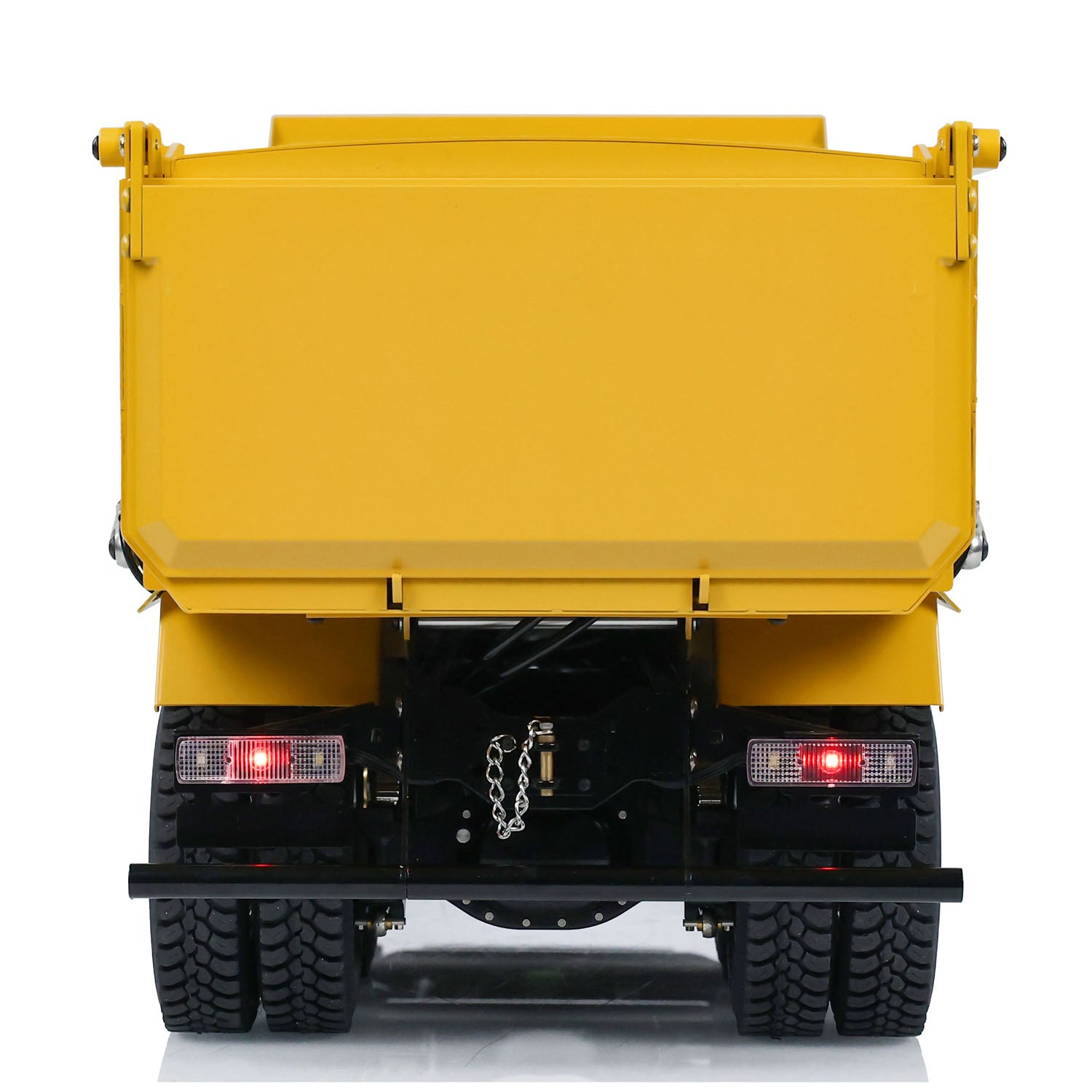 MD 1/14 8x8 metal hydraulic RC dump truck rear view