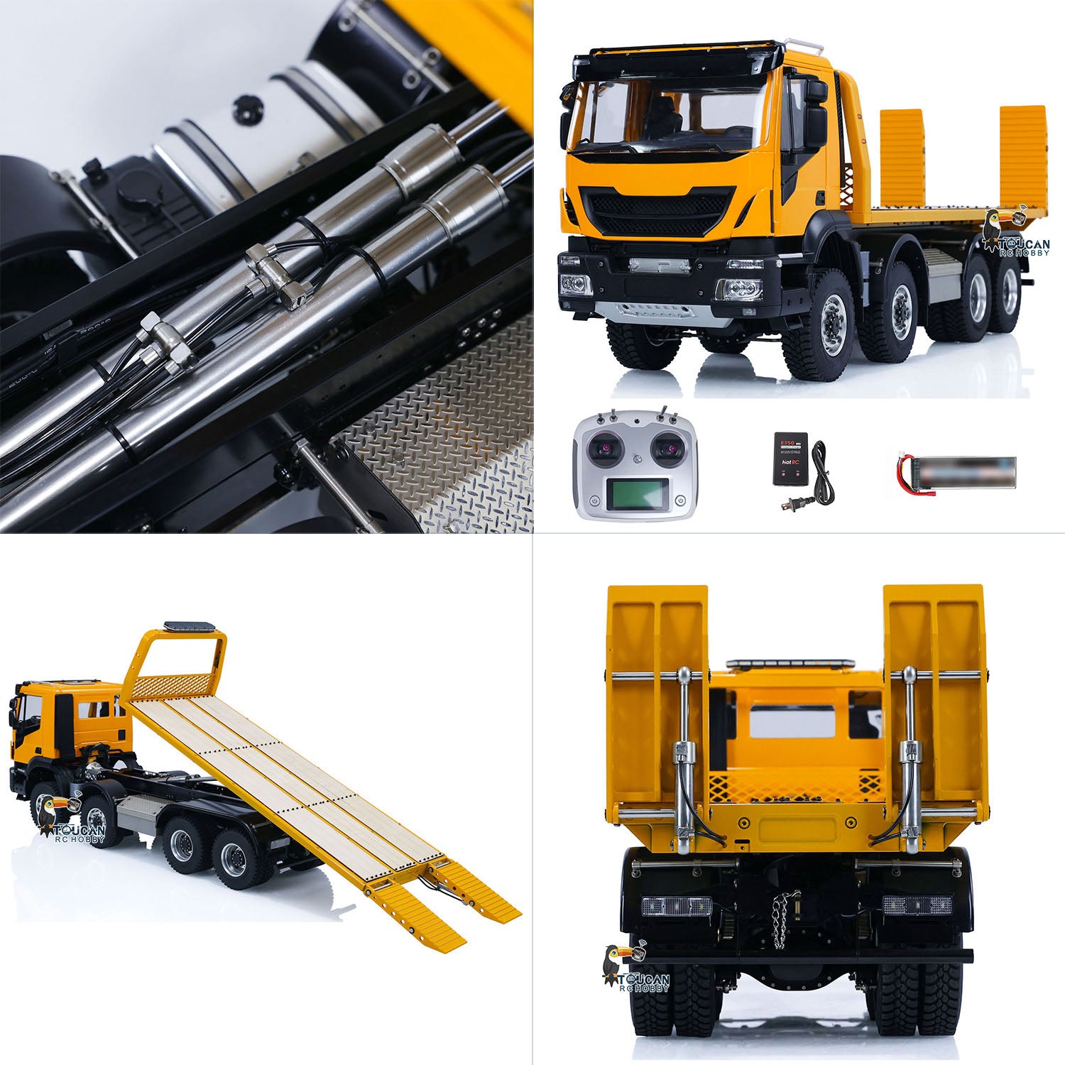 MD 1/14 8x8 metal hydraulic RC rescue truck detailed feature overview