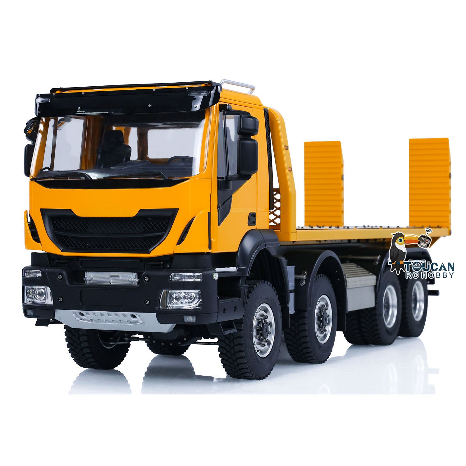 MD 1/14 8x8 metal hydraulic RC rescue truck front angled view