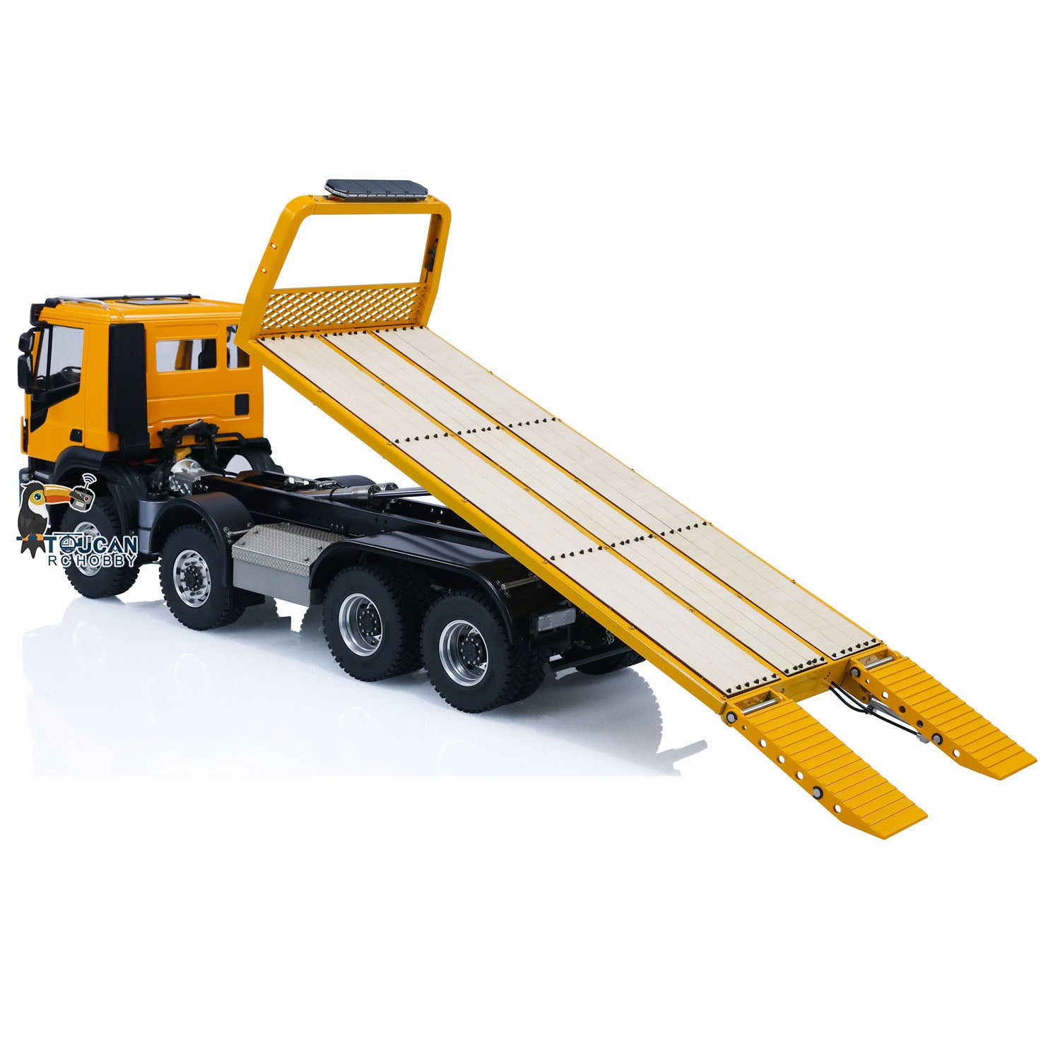 MD 1/14 8x8 metal hydraulic RC rescue truck with lowered recovery platform